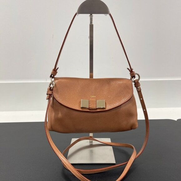 Chloe Lily 2-Way Bag Brown Leather Preloved (JB1100) - Picture 1 of 15